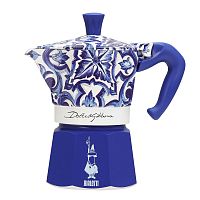 Гейзерная кофеварка Bialetti Moka Express 5345 Dolce&Gabbana Blu Mediterraneo 