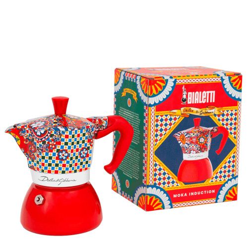 Гейзерная кофеварка Bialetti Moka Induction Dolce&Gabbana 5339 фото 2