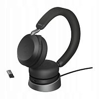 Jabra Evolve2 75 [27599-999-989] - Bluetooth гарнитура, USB-A MS Teams с зарядной подставкой (черная)
